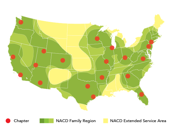 NACD United States US location map